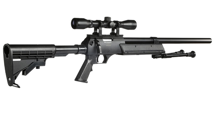 ASG Urban Sniper Bolt Action Snipergewehr inkl. Zweibein / Zielfernrohr Springer 6mm BB schwarz Bild 4