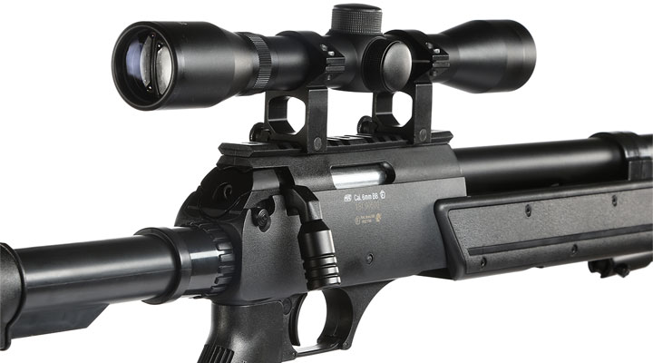 ASG Urban Sniper Bolt Action Snipergewehr inkl. Zweibein / Zielfernrohr Springer 6mm BB schwarz Bild 9