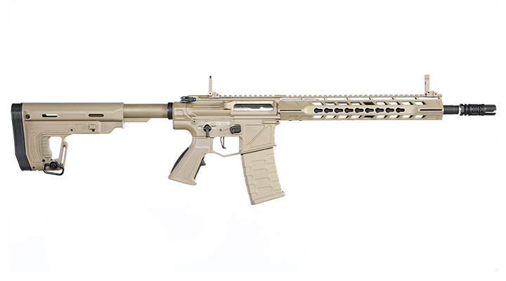 APS Phantom Extremis Rifle MK2 eSilver Edge SDU-MosFet 2.0 Vollmetall S-AEG 6mm BB Tan Bild 2