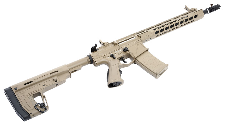APS Phantom Extremis Rifle MK2 eSilver Edge SDU-MosFet 2.0 Vollmetall S-AEG 6mm BB Tan Bild 5