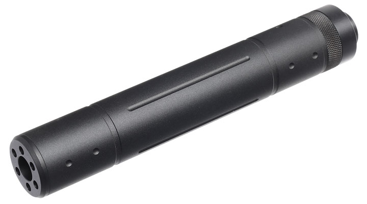 MET Aluminium Type-D Suppressor Silencer 195 x 31mm 14mm- schwarz