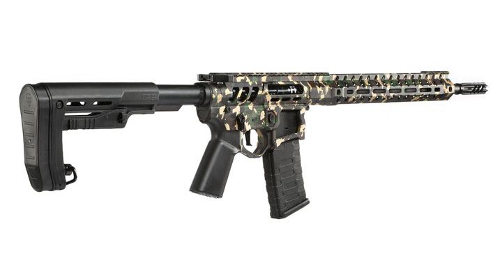 Versandrcklufer APS/EMG F-1 Firearms UDR-15 3G Dem. R. Vollm. BlowBack S-AEG 6mm BB Camouflage Bild 3