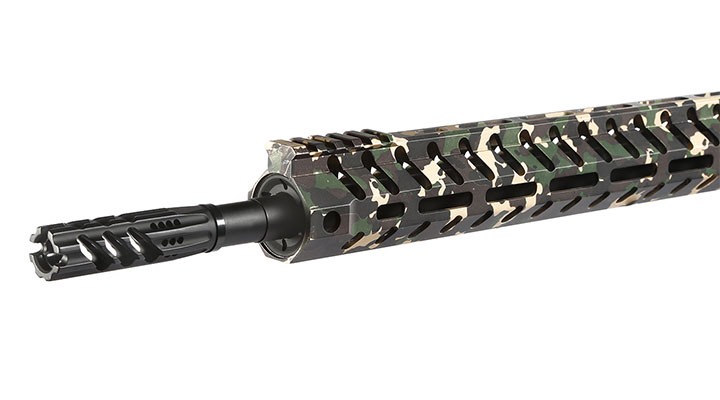 Versandrcklufer APS/EMG F-1 Firearms UDR-15 3G Dem. R. Vollm. BlowBack S-AEG 6mm BB Camouflage Bild 6