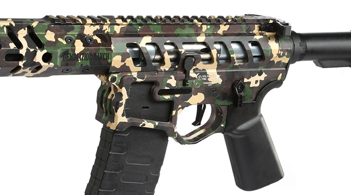Versandrcklufer APS/EMG F-1 Firearms UDR-15 3G Dem. R. Vollm. BlowBack S-AEG 6mm BB Camouflage Bild 7