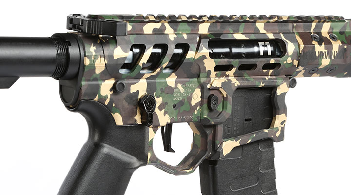 Versandrcklufer APS/EMG F-1 Firearms UDR-15 3G Dem. R. Vollm. BlowBack S-AEG 6mm BB Camouflage Bild 8