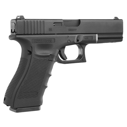 Glock 17 Gen. 4 mit Metallschlitten CO2 BlowBack 6mm BB schwarz Bild 7