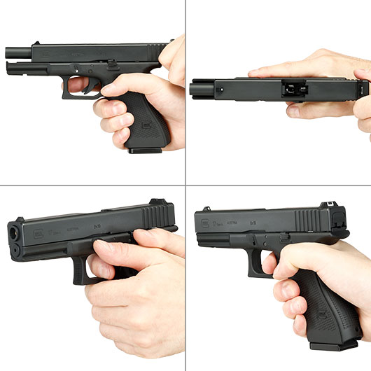 Glock 17 Gen. 4 Airsoft mit Metallschlitten CO2 BlowBack 6mm BB schwarz Bild 8