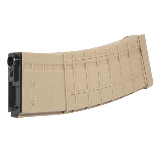 Evolution M4 / M16 Tac-A Polymer-Magazin Hi-Cap 450 Schuss Tan