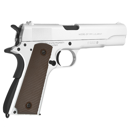 King Arms M1911-A1 Cal. 45 Vollmetall GBB 6mm BB silber Bild 4