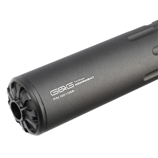 G&G GOMS MK5 Aluminium Tactical Silencer 210mm 14mm- schwarz Bild 4