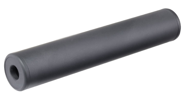 MET Aluminium Smooth Suppressor Silencer 190 x 35mm 14mm+ / 14mm- schwarz