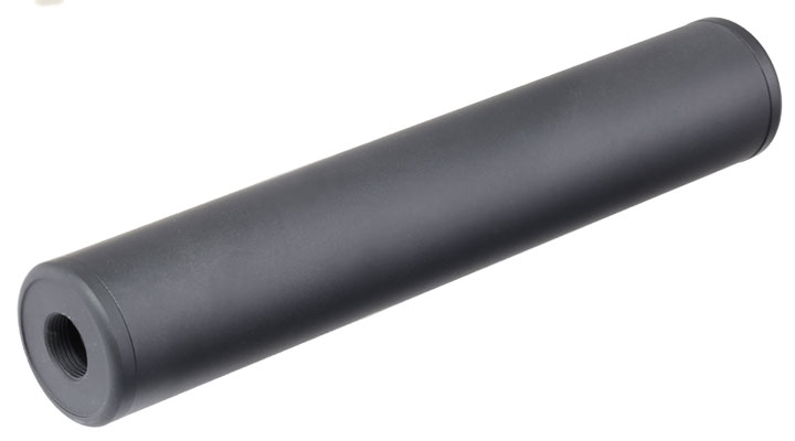 MET Aluminium Smooth Suppressor Silencer 190 x 35mm 14mm+ / 14mm- schwarz Bild 1