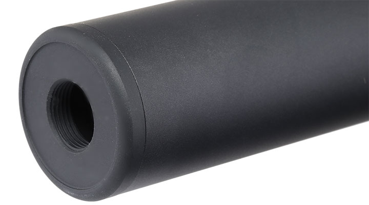 MET Aluminium Smooth Suppressor Silencer 190 x 35mm 14mm+ / 14mm- schwarz Bild 4