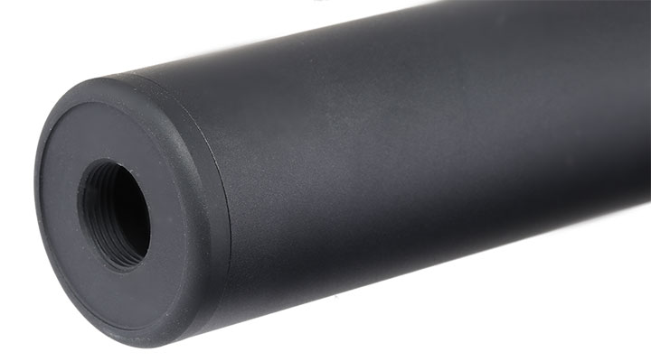 MET Aluminium Smooth Suppressor Silencer 190 x 35mm 14mm+ / 14mm- schwarz Bild 5