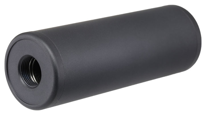 MET Aluminium Smooth Suppressor Silencer 100 x 35mm 14mm+ / 14mm- schwarz