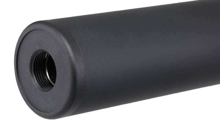 MET Aluminium Smooth Suppressor Silencer 100 x 35mm 14mm+ / 14mm- schwarz Bild 4