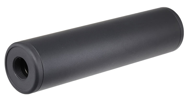 MET Aluminium Smooth Suppressor Silencer 130 x 32mm 14mm+ / 14mm- schwarz