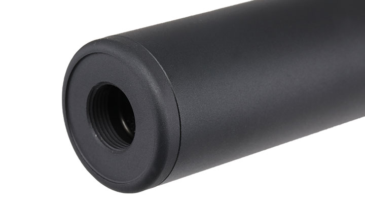 MET Aluminium Smooth Suppressor Silencer 130 x 32mm 14mm+ / 14mm- schwarz Bild 2