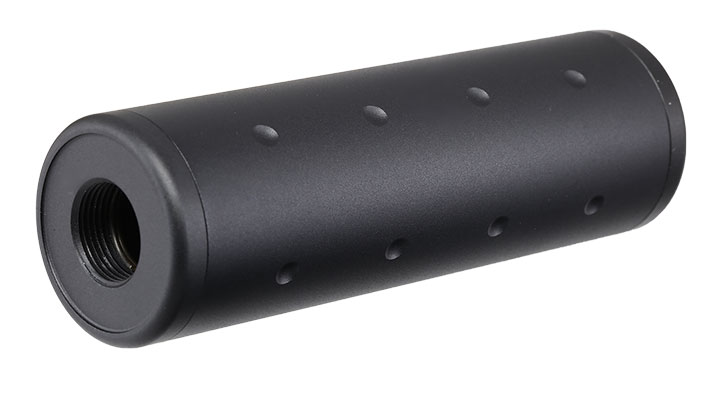 MET Aluminium Skull Suppressor Silencer 98 x 32mm 14mm+ / 14mm- schwarz