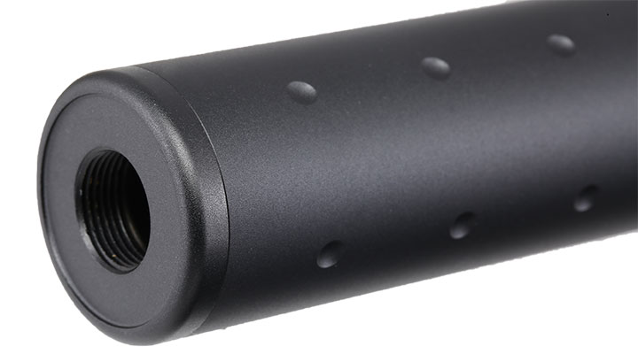 MET Aluminium Skull Suppressor Silencer 98 x 32mm 14mm+ / 14mm- schwarz Bild 2