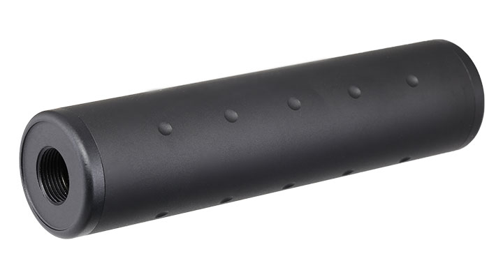 MET Aluminium Skull Suppressor Silencer 128 x 32mm 14mm+ / 14mm- schwarz