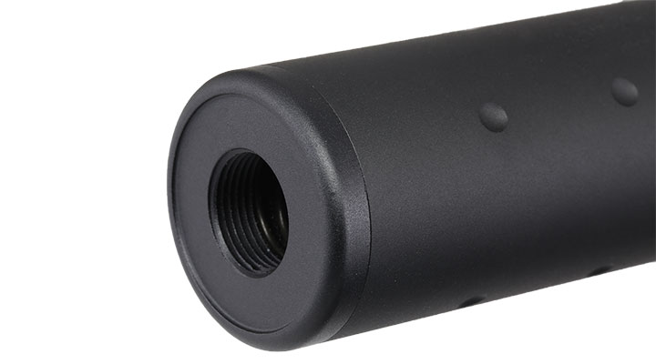 MET Aluminium Skull Suppressor Silencer 128 x 32mm 14mm+ / 14mm- schwarz Bild 2