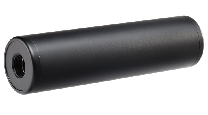 MET Aluminium Smooth Suppressor Silencer 130 x 35mm 14mm+ / 14mm- schwarz Bild 1