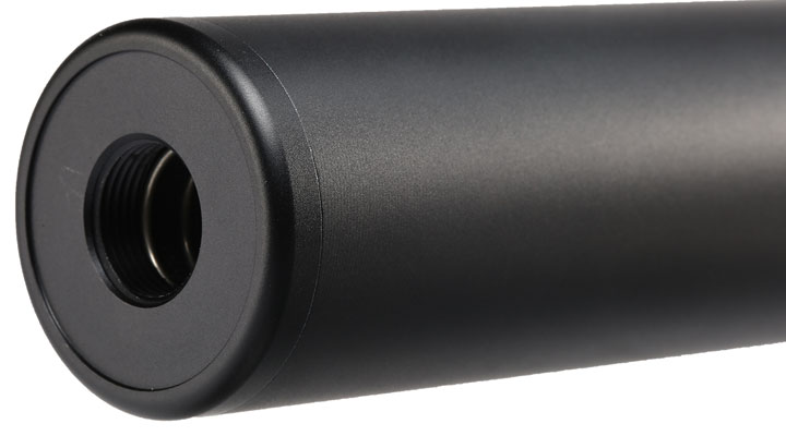 MET Aluminium Smooth Suppressor Silencer 130 x 35mm 14mm+ / 14mm- schwarz Bild 5