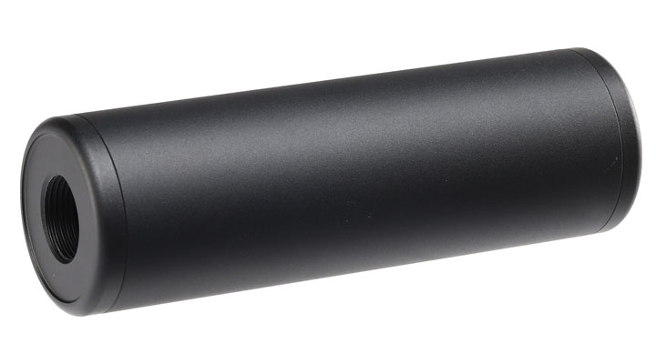 MET Aluminium Smooth Suppressor Silencer 100 x 32mm 14mm+ / 14mm- schwarz