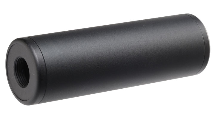 MET Aluminium Smooth Suppressor Silencer 100 x 32mm 14mm+ / 14mm- schwarz Bild 1