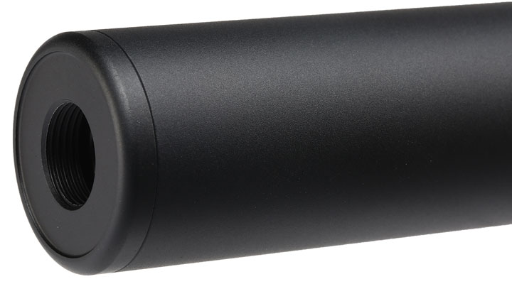MET Aluminium Smooth Suppressor Silencer 100 x 32mm 14mm+ / 14mm- schwarz Bild 4