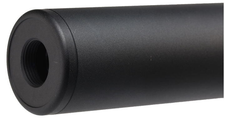 MET Aluminium Smooth Suppressor Silencer 100 x 32mm 14mm+ / 14mm- schwarz Bild 5