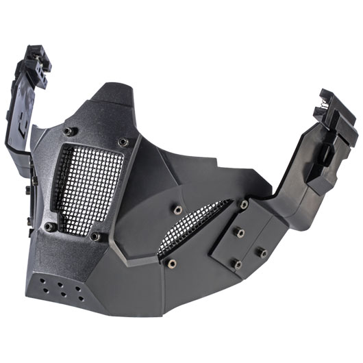 Evolution Airsoft Iron Maske mit Halterung fr / ohne FAST Helme schwarz Bild 2