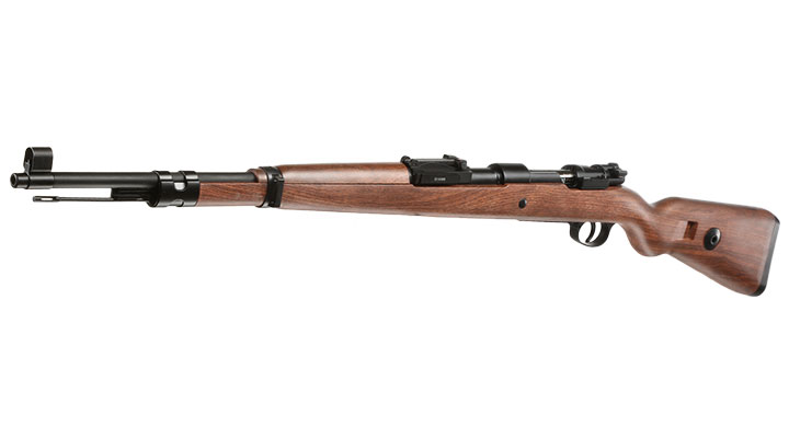 Double Bell Airsoft Karabiner 98K Bolt-Action Springer Gewehr mit Hlsenauswurf 6mm BB Holzoptik
