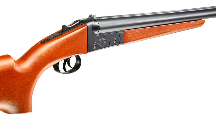 Haw San FS-0521 Full Size Long Double Barrel Vollmetall Gas Shotgun 6mm BB Echtholz-Version Bild 9