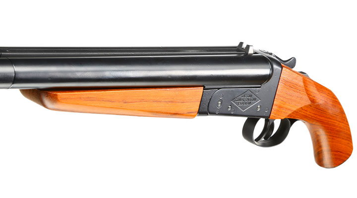 Haw San FS-0521 Long Double Barrel Vollmetall Gas Shotgun 6mm BB Echtholz-Version Bild 8