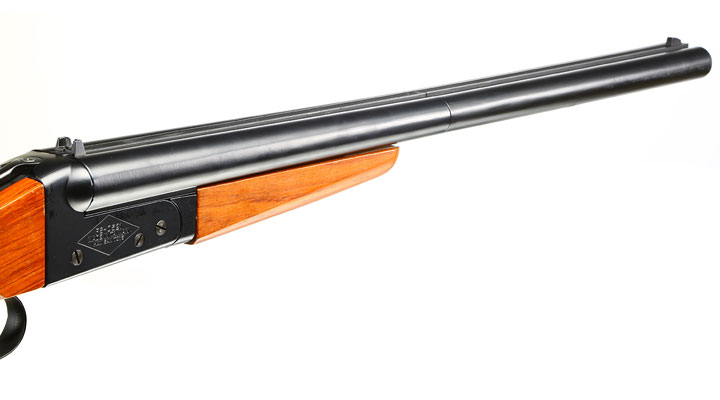 Haw San FS-0521 Long Double Barrel Vollmetall Gas Shotgun 6mm BB Echtholz-Version Bild 9