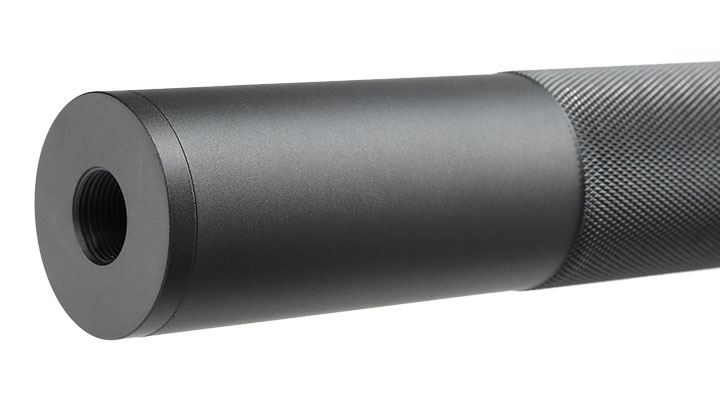 MET Aluminium Nato 5.56 Style Suppressor Silencer 189 x 36mm 14mm+ / 14mm- schwarz Bild 4