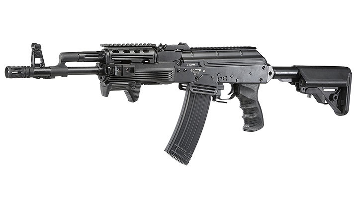 APS AK-74 PMC Tactical Vollmetall BlowBack S-AEG 6mm BB schwarz