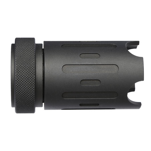 SilencerCo Airsoft Blast Shield Flash-Hider (ohne Tracer Unit) schwarz 14mm- Bild 3