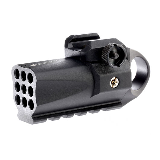 HFC Mini Compact Grenade-Launcher f. 40 6mm BBs mit 21mm Montage schwarz