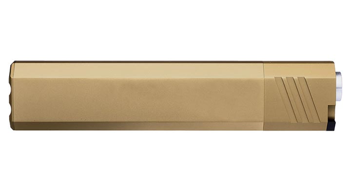 Big Dragon Airsoft OS 9mm Aluminium Mock Suppressor 14mm- Dark Earth Bild 2