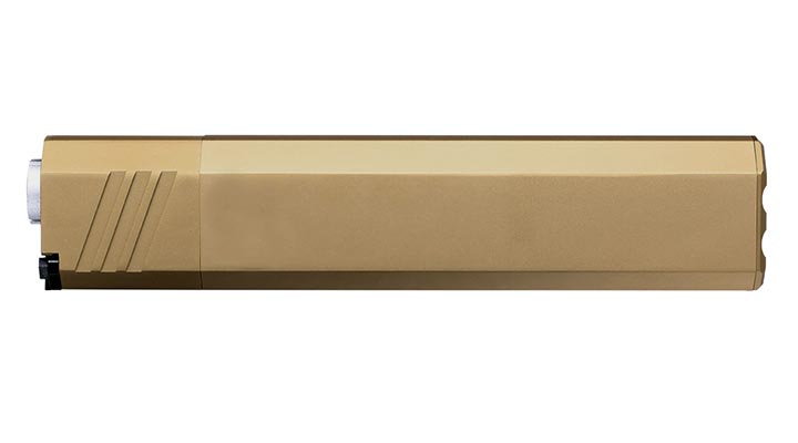 Big Dragon Airsoft OS 9mm Aluminium Mock Suppressor 14mm- Dark Earth Bild 3