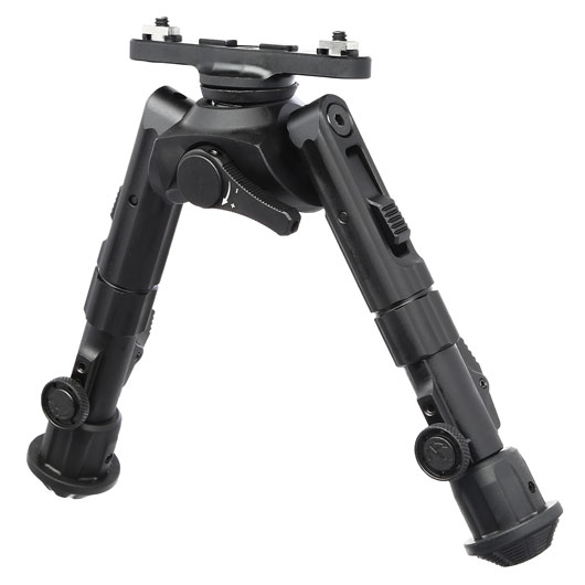 UTG M-LOK Heavy Duty Recon 360 Grad Metall Zweibein - Gummife 133 - 172 mm schwarz Bild 1