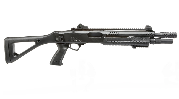 VFC / BO Manufacture Fabarm STF12 Compact 11 Zoll Vollmetall Pump Action Gas Shotgun 6mm BB schwarz Bild 2