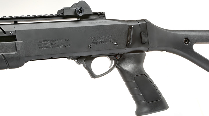 VFC / BO Manufacture Fabarm STF12 Compact 11 Zoll Vollmetall Pump Action Gas Shotgun 6mm BB schwarz Bild 7