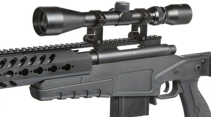 Well MB4418-3D Mk13 Mod 7 Snipergewehr inkl. Zweibein / Zielfernrohr Springer 6mm BB schwarz Bild 8