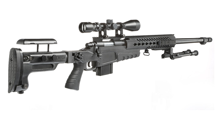 Well MB4418-3D Mk13 Mod 7 Snipergewehr inkl. Zweibein / Zielfernrohr Springer 6mm BB schwarz Bild 9