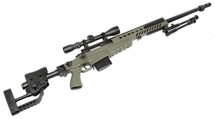 Well MB4418-2D Mk13 Custom Snipergewehr inkl. Zweibein / Zielfernrohr Springer 6mm BB oliv Bild 5