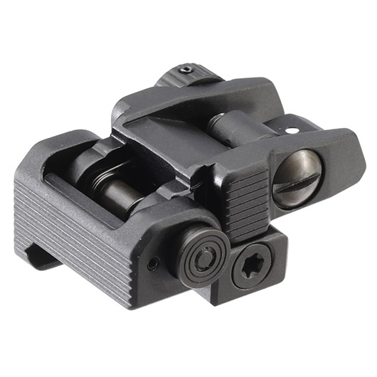 UTG Accu-Sync AR15 Flip-Up Rear Sight schwarz f. 21mm Schienen schwarz Bild 2